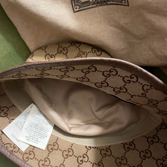 Gucci bucket hat, monogram, brown and tan, worn once, like new - Picture 4 of 6